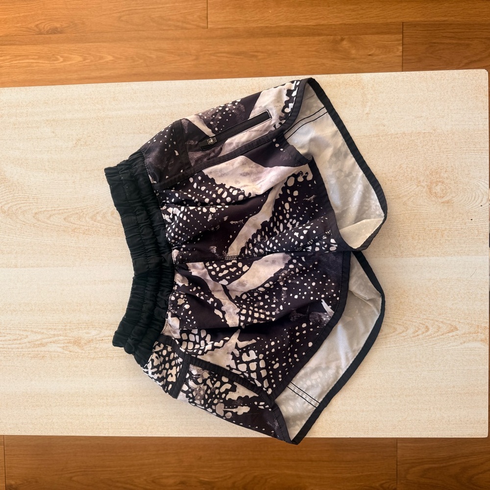 Lululemon Athletica Black and White Athletic Shorts